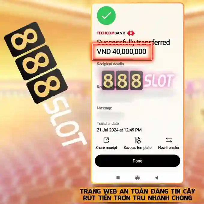 888Slot - Trải nghiệm đánh bạc trực tuyến đỉnh cao